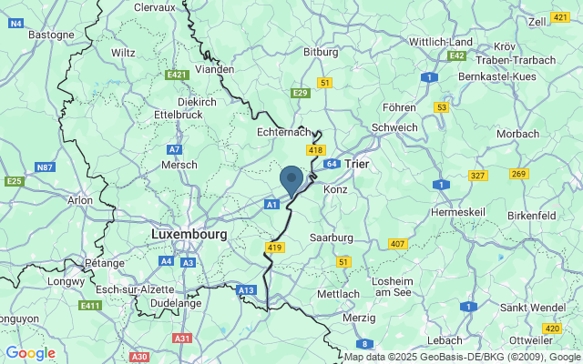 Kaart met locatie Wijnkelders in Grevenmacher